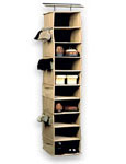 15: Hanging Closet Organizer - 10 Pockets, Nylon