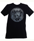 T Commie Black W/Silver Usa Made 100% Cotton