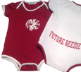 Onesie Maroon With White*6 Mon 95% Cotton 5%Spande