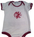 Onesie White With Maroon*18Mon 95% Cotton 5% Spand