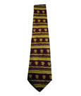 Tie Maroon/Gold W/Griffins Silk/Poly Made USA