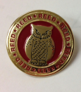 Pin Owl Gold Plate Enamel 1"