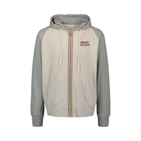 Full Zip Reed Embroidered Oatmeal